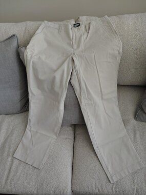 Women's Mid Rise Classic Straight Leg Chino Ankle Pants 14